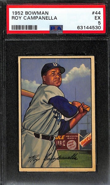 1951 & 1952 Bowman Roy Campanella Cards - Both Graded PSA 5