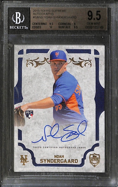 Lot of 16 Baseball Cards with 2010 Bowman Stephen Strasburg Autograph Rookie & (15) Graded Cards