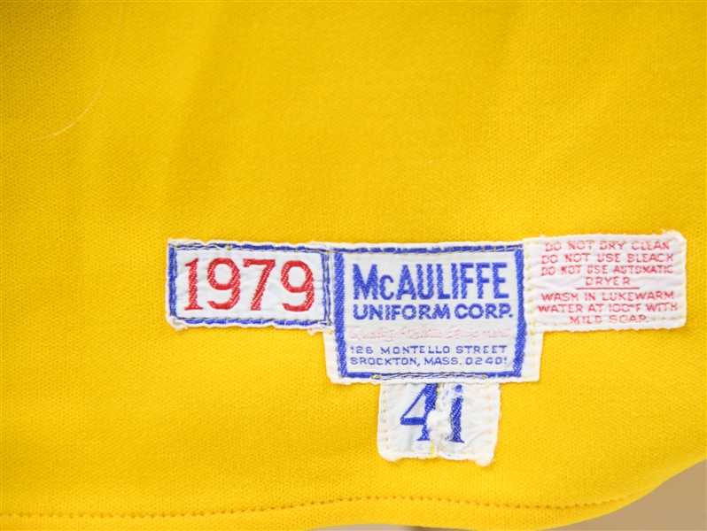 1979 Team-Issued and Used Rick Langford Oakland A's Jersey (Size 41 by McAuliffe Uniform Corp. w. Team-Repaired Nameplate)