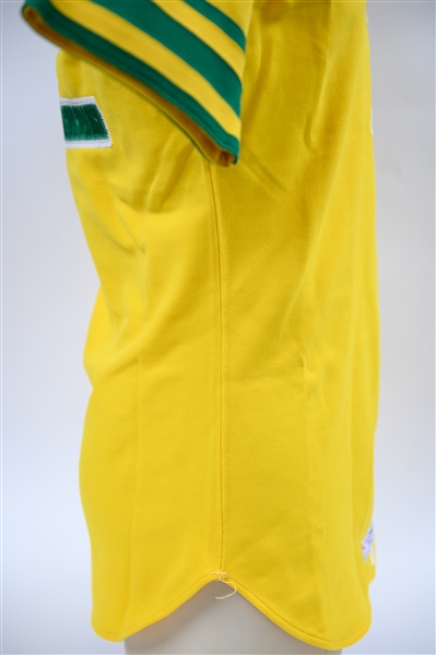 1979 Team-Issued and Used Rick Langford Oakland A's Jersey (Size 41 by McAuliffe Uniform Corp. w. Team-Repaired Nameplate)