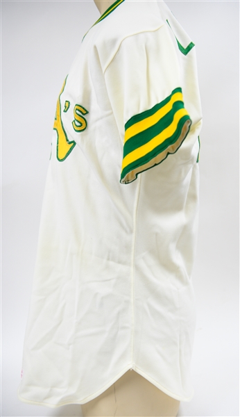 1975 Team-Issued and Used Rick Langford Oakland A's Jersey (Size 44 by McAuliffe Uniform Corp.)