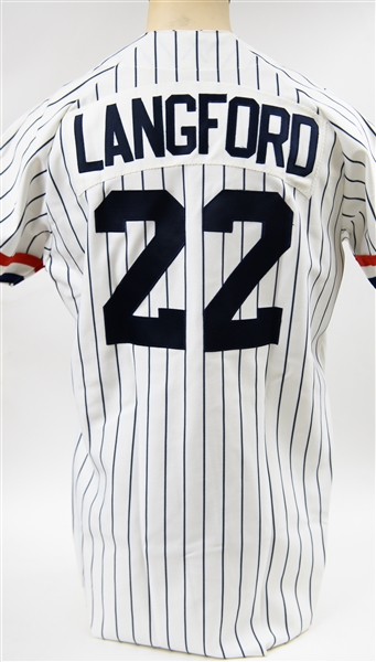 Lot of (2) Rick Langford Bradenton Explorers Senior Professional Baseball Association Game-Used Jerseys (c. 1989-1990)