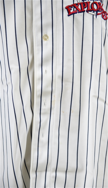 Lot of (2) Rick Langford Bradenton Explorers Senior Professional Baseball Association Game-Used Jerseys (c. 1989-1990)