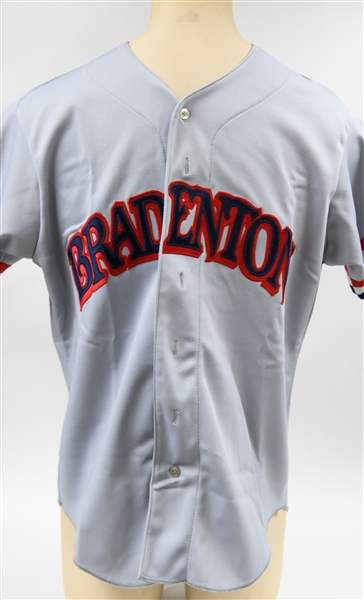 Lot of (2) Rick Langford Bradenton Explorers Senior Professional Baseball Association Game-Used Jerseys (c. 1989-1990)