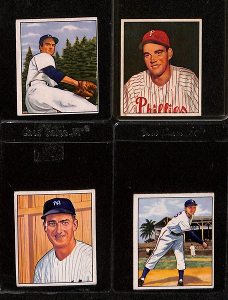 Lot of (19) 1949 & 1950 Bowman Baseball Cards w. Fred Hutchinson