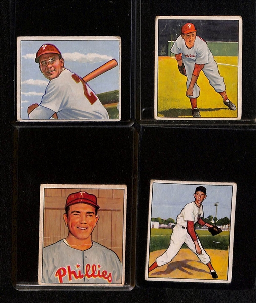 Lot of (19) 1949 & 1950 Bowman Baseball Cards w. Fred Hutchinson