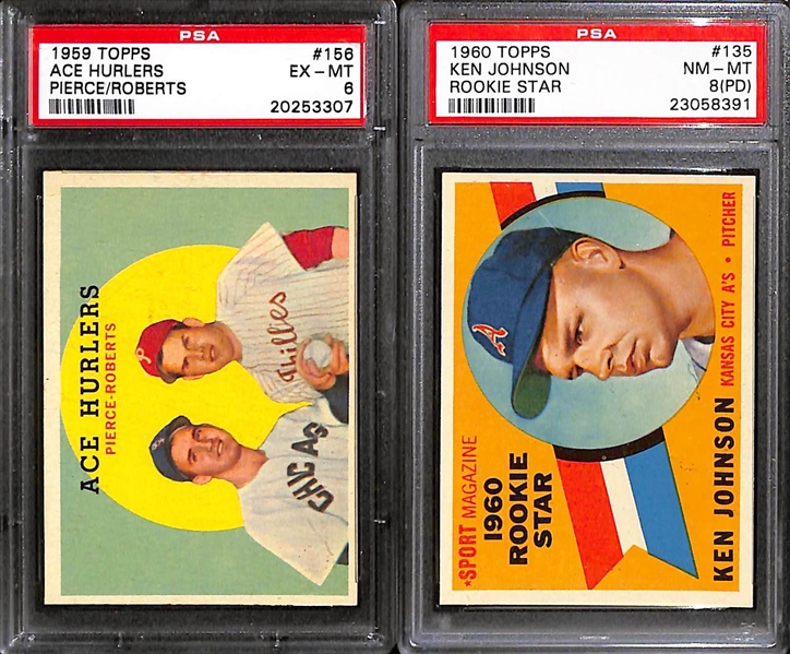 Lot of (21) 1959 and 1960 Topps Baseball w. Musial and Aaron Baseball Thrills