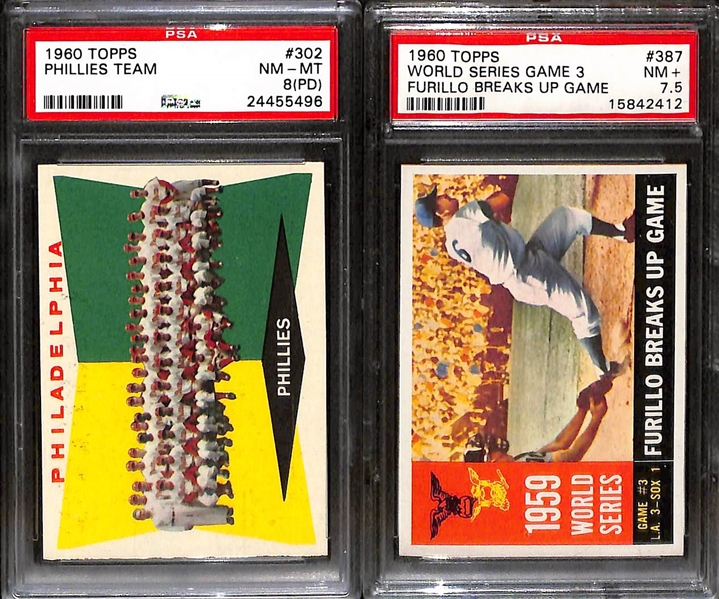 Lot of (21) 1959 and 1960 Topps Baseball w. Musial and Aaron Baseball Thrills