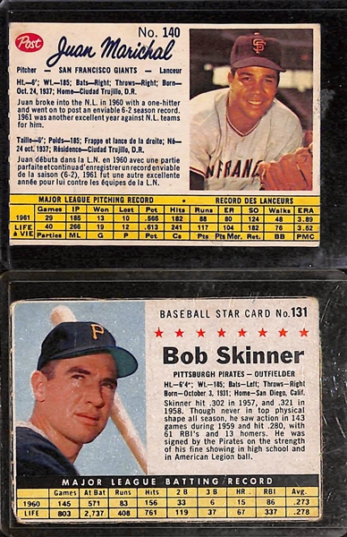 Lot of (40+) 1961-63 Post Cereal Baseball Cards Featuring 1961 Hank Aaron PSA 3