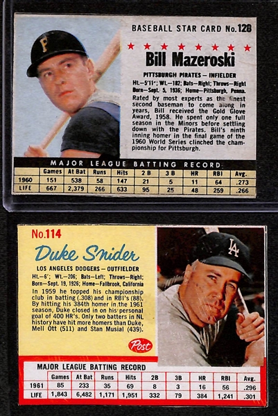 Lot of (40+) 1961-63 Post Cereal Baseball Cards Featuring 1961 Hank Aaron PSA 3