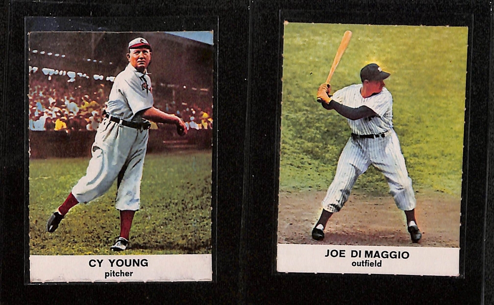 Lot of (20) Mostly 1961 Golden Press Baseball w. Cy Young PSA 4, Joe DiMaggio PSA 6, Feat. 1959 Fleer Ted Williams PSA 4