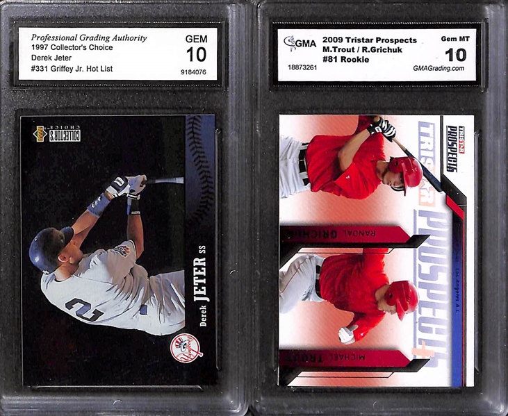 Lot of (35+) Graded Mostly Modern Baseball w. Jeter, Griffey Jr., Guerrero Jr., and Others 