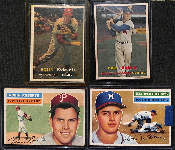 Lot of (60+) 1950s Baseball Cards w. 1954 Topps Ted Williams PSA 1