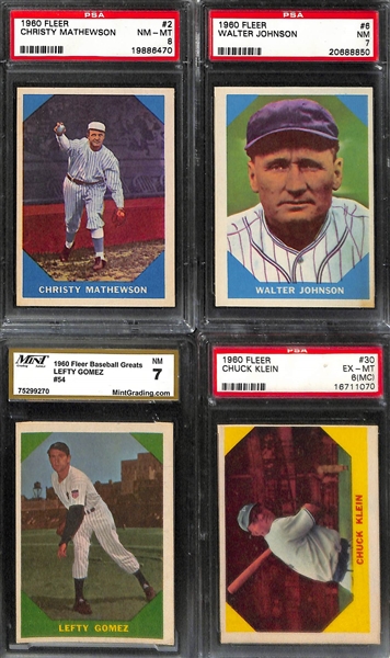 Lot of (35+) 1960 Fleer Baseball Greats w. Young, Cobb, Gehrig, Wagner and More!