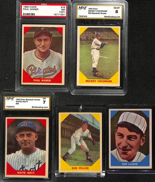 Lot of (35+) 1960 Fleer Baseball Greats w. Young, Cobb, Gehrig, Wagner and More!