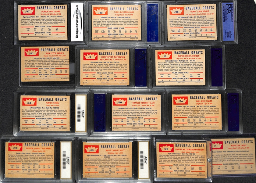Lot of (35+) 1960 Fleer Baseball Greats w. Young, Cobb, Gehrig, Wagner and More!
