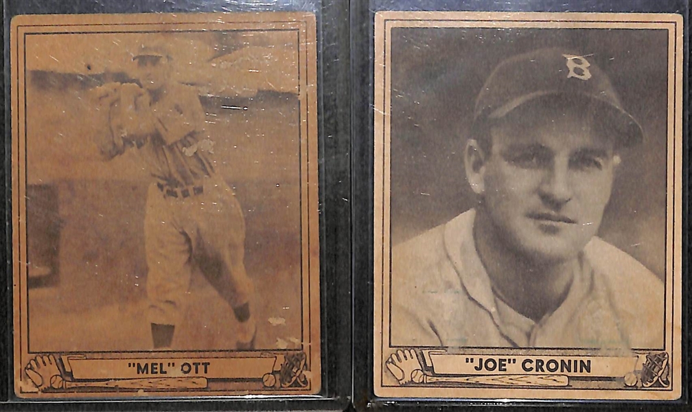 Lot of (25+) Vintage Sports and Non Sports w. 1940 Play Ball  Joe Cronin, War Bulletin, G-Men, Scoops Cards and More!