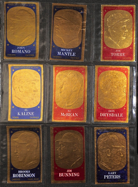 Huge Binder of Vintage Baseball Sets and Partial Sets Featuring 1965 Topps Embossed, 1968 Topps Game, 1969 Deckle Edge, and Others  