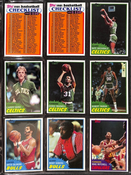1981-82 Topps Basketball Partial Set w. Bird and Magic 2nd Year, and 1990 Fleer & 1989 Hoops and Fleer Complete Sets