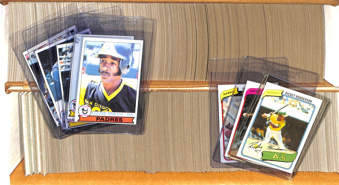 1979 & 1980 Topps Baseball Complete Sets w. Ozzie Smith and Rickey Henderson Rookies