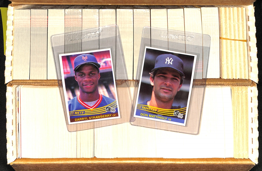 1984 & 1985 Donruss Baseball Complete Sets w. Mattingly, Puckett and Clemens Rookies