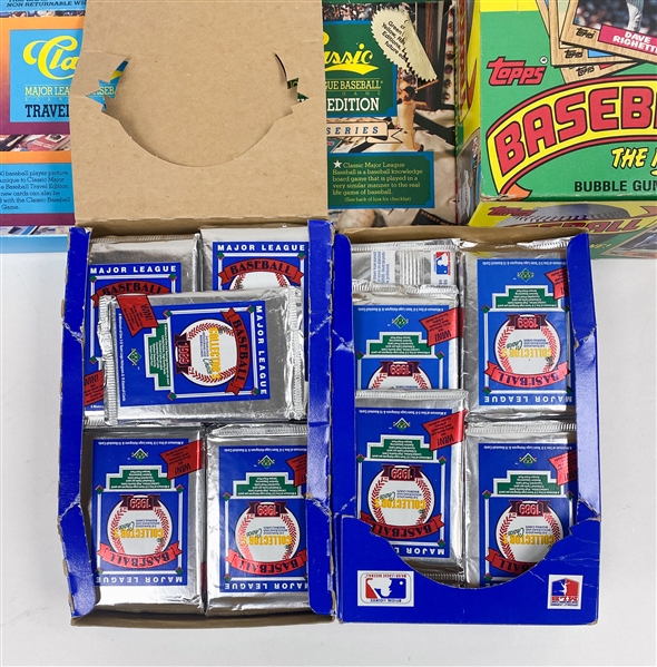 Baseball Card Lot w. (1) 1987 Topps Wax Box of 36 packs and (2) 1989 Upper Deck Wax Boxes Find Ken Griffey Jr. Rookies!