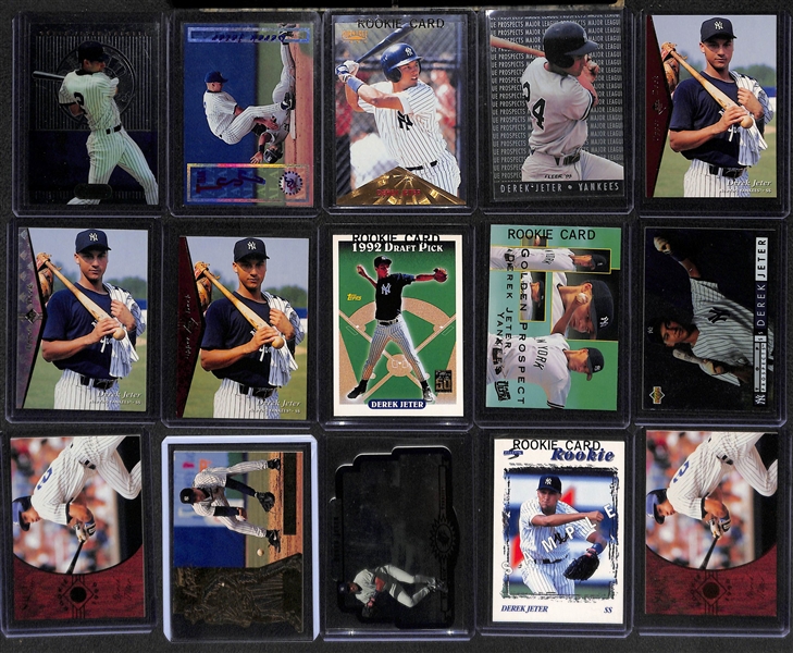 Lot of (110+) Derek Jeter Baseball Cards w. Many Rookies