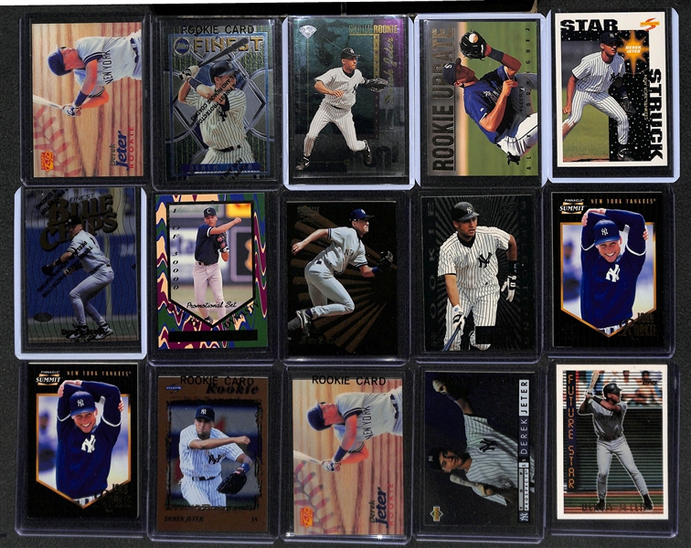 Lot of (110+) Derek Jeter Baseball Cards w. Many Rookies