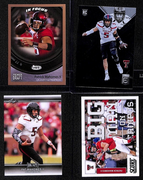 Lot of (12) Modern Football Quarterback Rookies w. Mahomes, Wilson, Jackson, Burrow, and Wentz