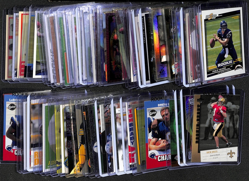 Lot of (60+) Football Modern Rookies and Stars w. Brady, Manning, Brees, Favre, Wilson and Others