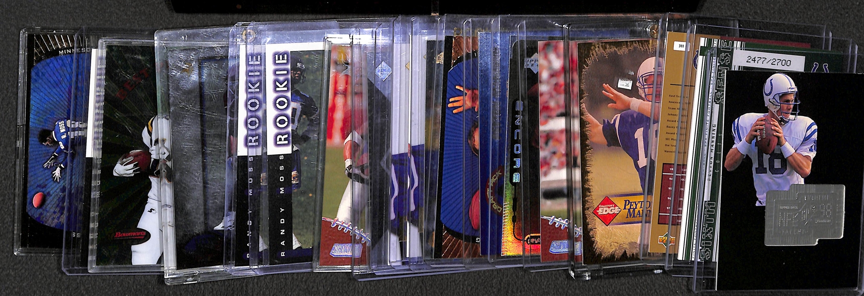 Lot of (19) Peyton Manning and Randy Moss Rookie Cards