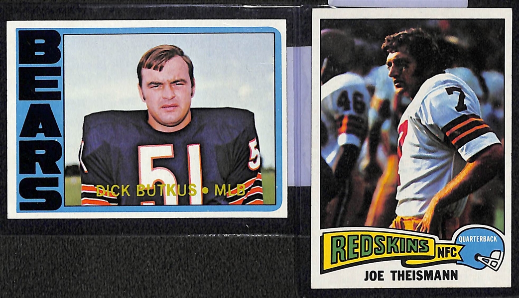 Lot of (30+) 1970s Football w. OJ Simpson, Roger Staubach Rookie and Others