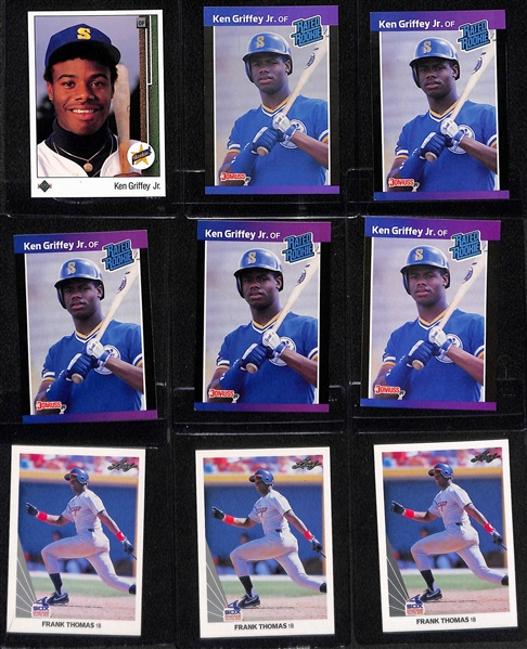 Lot of (9) Baseball Rookies w. Ken Griffey Jr Upper Deck and Frank Thomas
