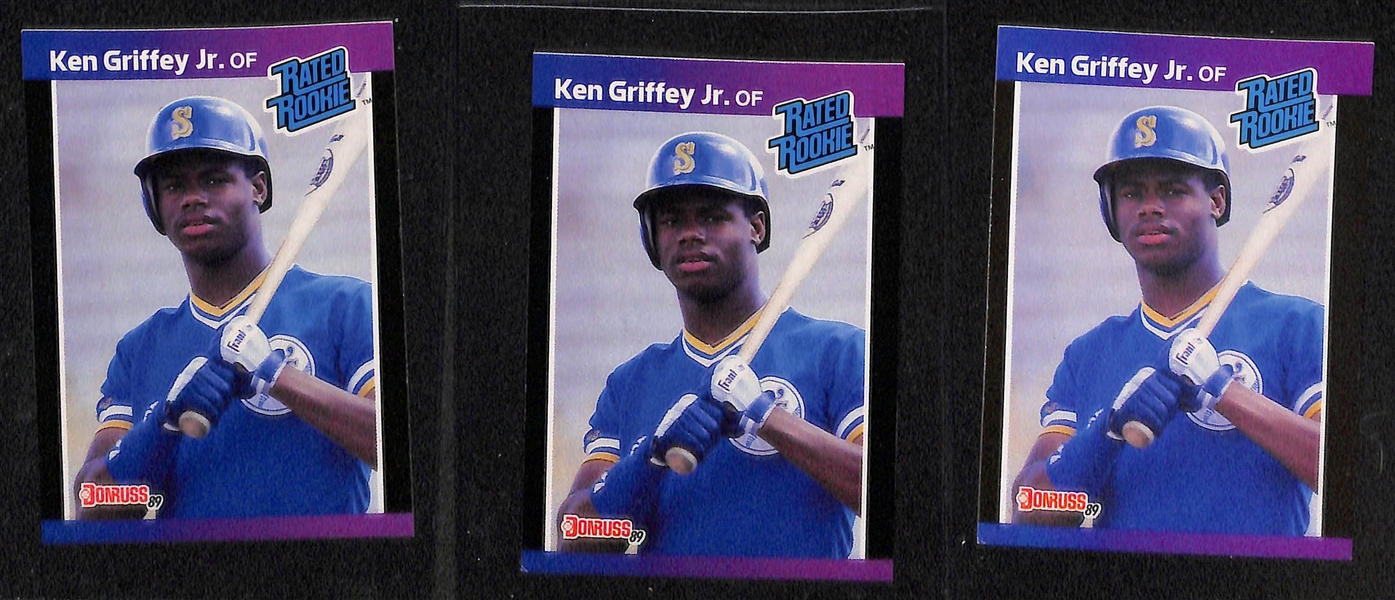 Lot of (9) Baseball Rookies w. Ken Griffey Jr Upper Deck and Frank Thomas
