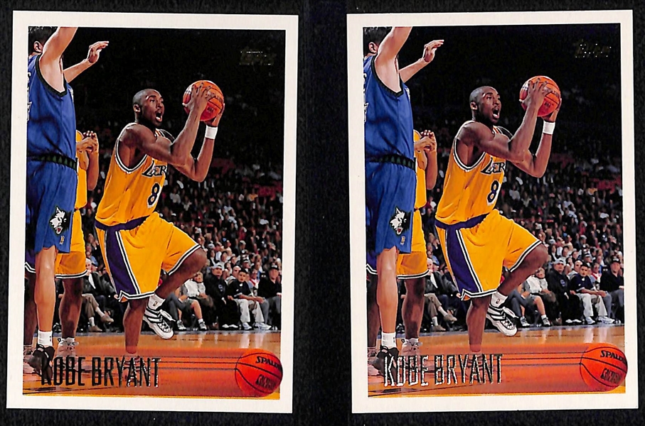 Lot of (2) 1996 Topps # 138 Kobe Bryant Rookie Cards
