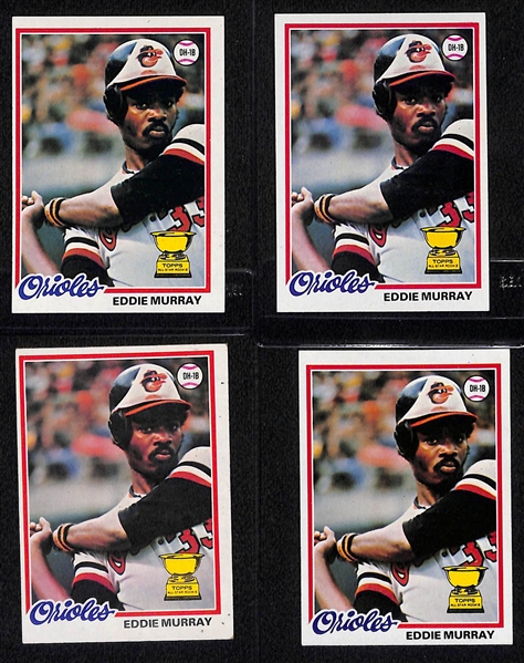 Lot of (11) 1970s Baseball Rookie Hall of Famers w. Brett, Yount, Murray, Smith
