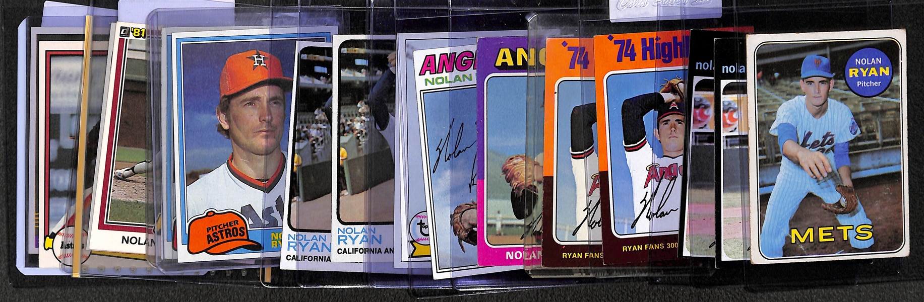 Lot of (17) 1969-1984 Nolan Ryan Baseball Cards