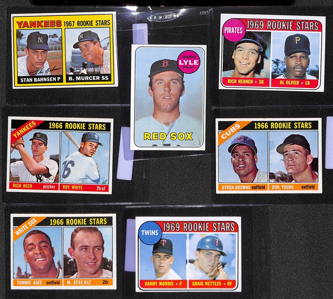 Lot of (14) 1960s Topps Baseball Rookies w. Sutton, Fingers, and Others