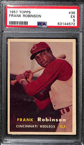 1957 Topps Frank Robinson (HOF) #35 Rookie Card Graded PSA 5 EX