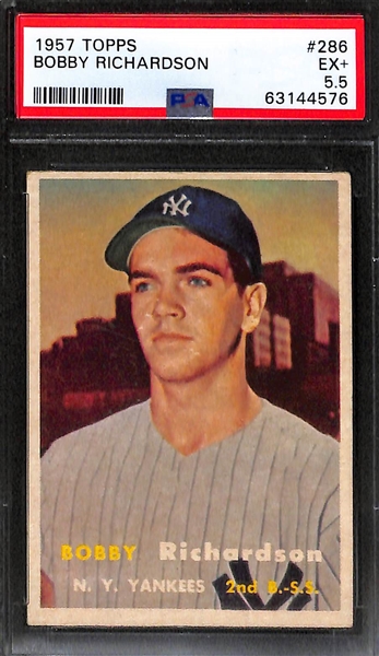 1957 Topps Rookie Lot - Jim Bunning (PSA 5.5) & Bobby Richardson (PSA 5.5)