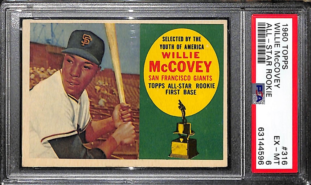 1960 Topps HOFer Rookie Lot - Willie McCovey (PSA 6) Carl Yastrzemski (PSA 2.5)