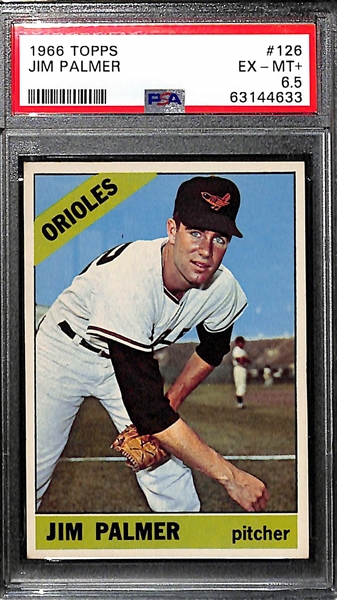 1966 Topps Jim Palmer (HOF) #126 Graded PSA 6.5 EX-MT+