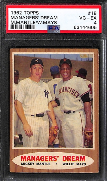 Mickey Mantle Graded Lot - 1963 Bombers' Best (PSA 6), 1962 Managers' Dream w. Mays (PSA 4), 1961 MVP (PSA Authentic)