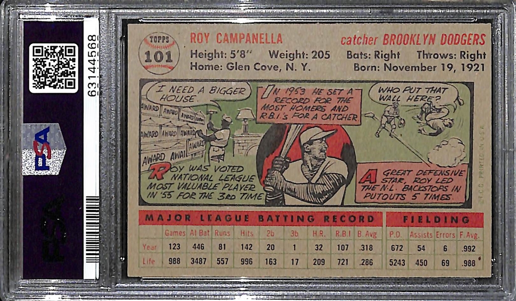 1956 Topps Roy Campanella #101 Graded PSA 7 NM