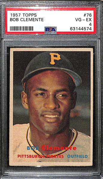 1957 Topps Roberto Bob Clemente #76 Graded PSA 4 VG-EX