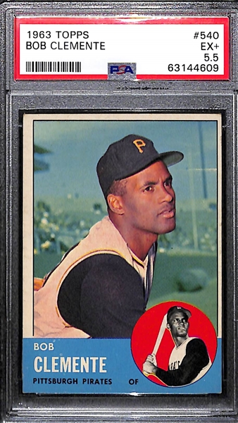 1963 Topps Roberto Bob Clemente #540 Graded PSA 5.5 EX+