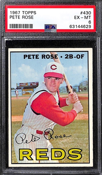 Graded Card Lot - 1965 Sandy Koufax #300 PSA 6, 1966 Pete Rose #430 PSA 6, 1969 Johnny Bench #95 PSA 6
