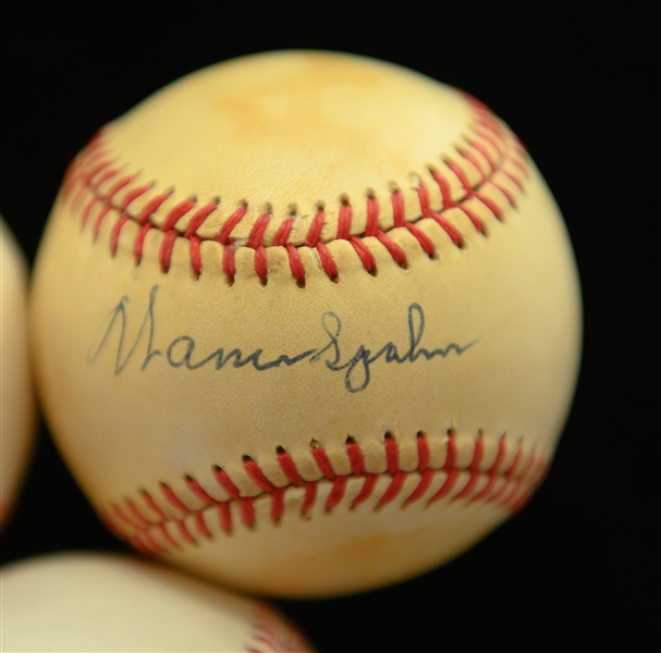 Lot of (5) Signed Baseballs - Bob Gibson, Stan Musial, Warren Spahn, Duke Snider, Bob Feller (JSA Auction LOA)