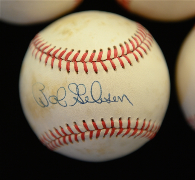Lot of (5) Signed Baseballs - Bob Gibson, Stan Musial, Warren Spahn, Duke Snider, Bob Feller (JSA Auction LOA)