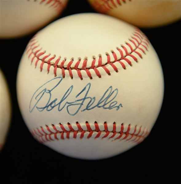 Lot of (5) Signed Baseballs - Bob Gibson, Stan Musial, Warren Spahn, Duke Snider, Bob Feller (JSA Auction LOA)